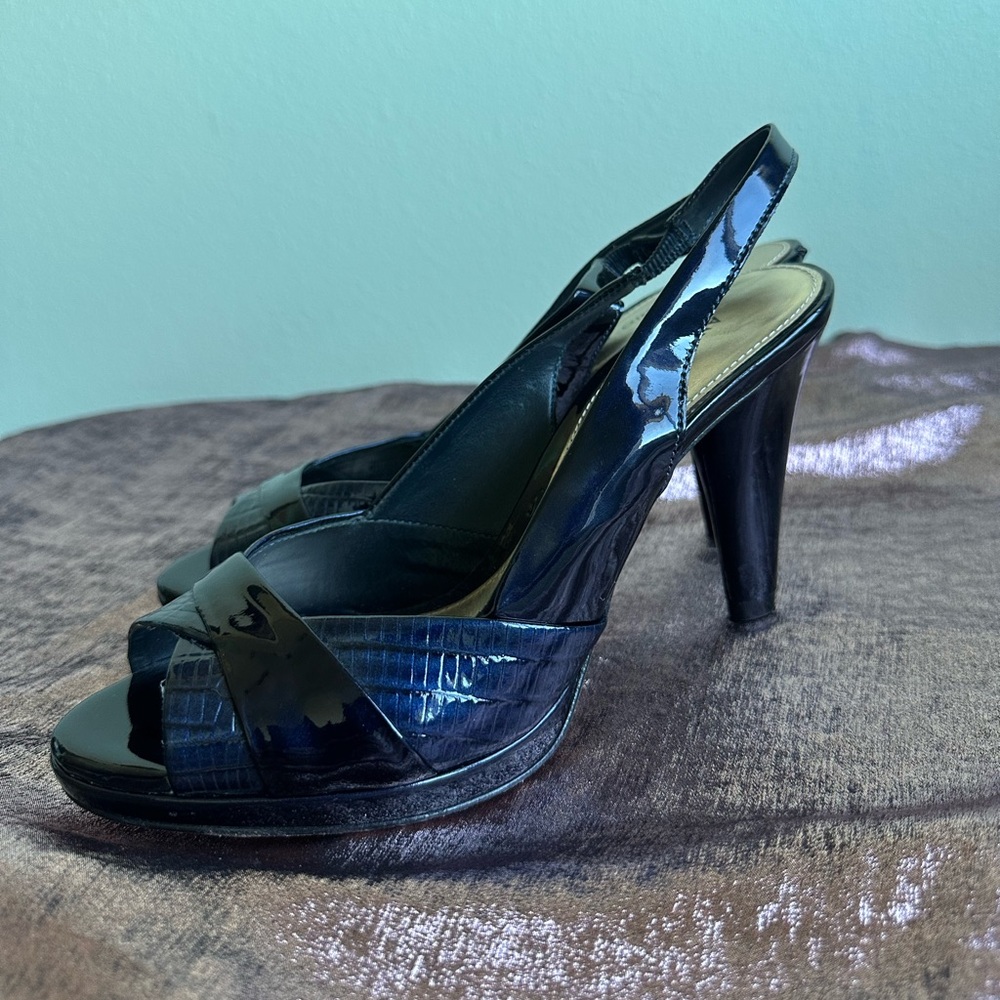 Black & Navy Blue Antonio Melani Women's Heels